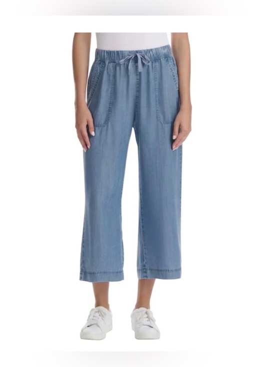 Splendid Pants - Splendid Blue Chambray Drawstring Crop Pants Sz/XL NWT.
